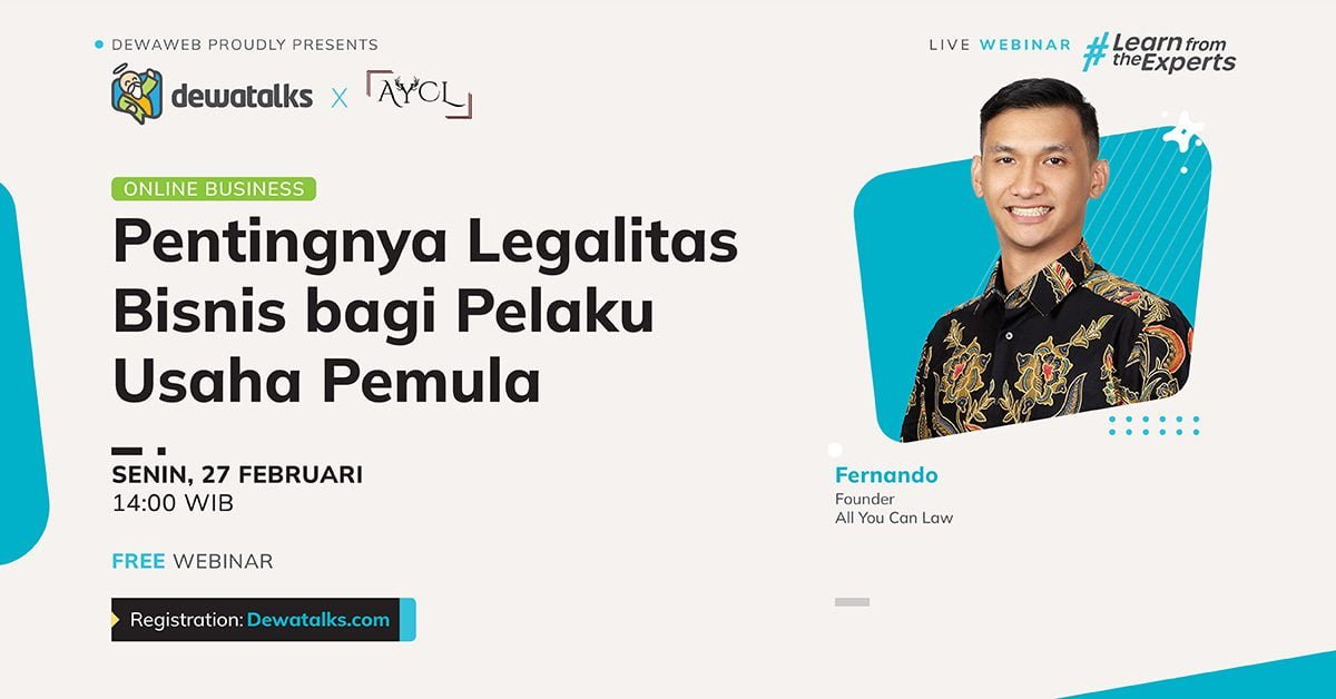 Dewatalks Webinar: Pentingnya Legalitas Bisnis bagi Pelaku Usaha Pemula