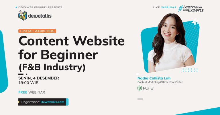 Dewatalks Webinar: Content Website for Beginner (F&B Industry)