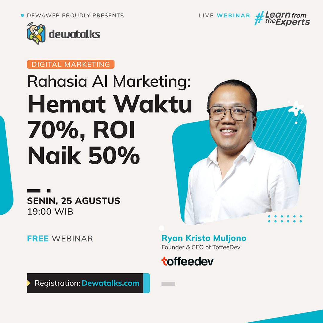 Dewatalks Webinar: Rahasia AI Marketing: Hemat Waktu 70% ROI Naik 50%